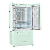 Classic Retro 36-inch 21.4 cu. ft. Frost Free French Door Counter Depth Refrigerator with Built-In Ice Maker in Summer Mint Green, ENERGY STAR®