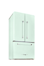 Réfrigérateur de comptoir à porte française sans givre Classic Retro 36 pouces 21,4 pi cu. avec machine à glaçons intégrée en vert menthe d'été, ENERGY STAR®.
