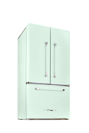 Unique 595 Litre Summer Mint Green French Door Refrigerator