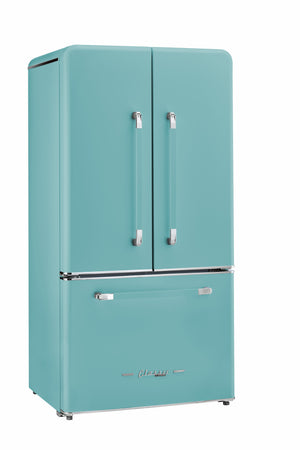 Unique 595 Litre Ocean Mist Turquoise French Door Refrigerator