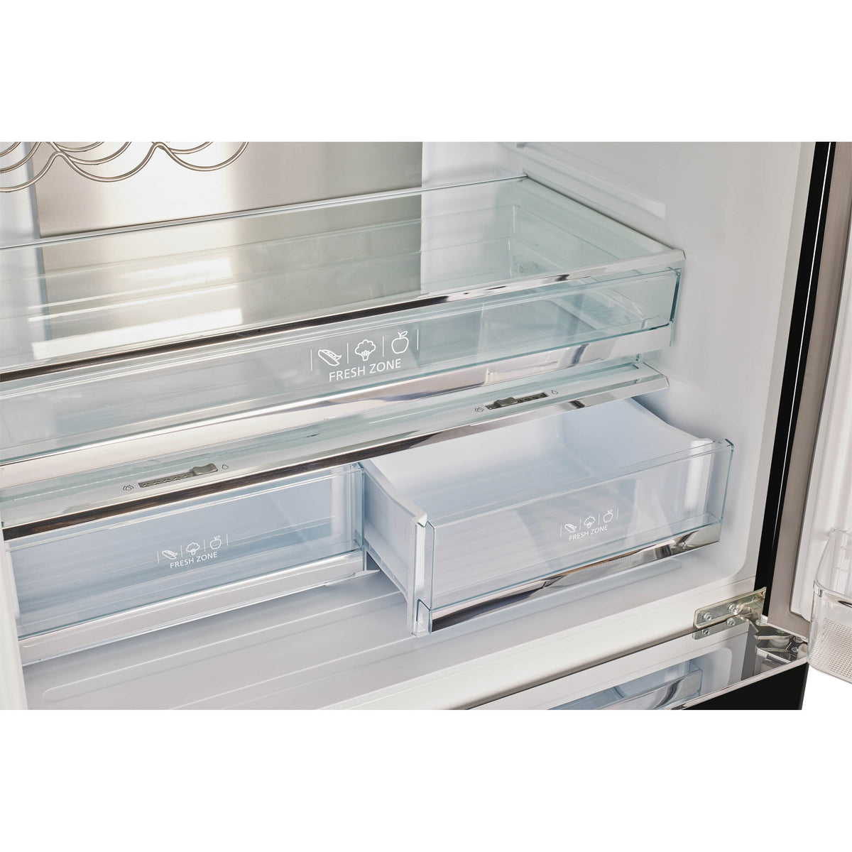 Classic Retro 36-inch 21.4 cu. ft. Frost Free French Door Counter Depth Refrigerator with Built-In Ice Maker in Midnight Black, ENERGY STAR®