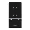 Classic Retro 36-inch 21.4 cu. ft. Frost Free French Door Counter Depth Refrigerator with Built-In Ice Maker in Midnight Black, ENERGY STAR®