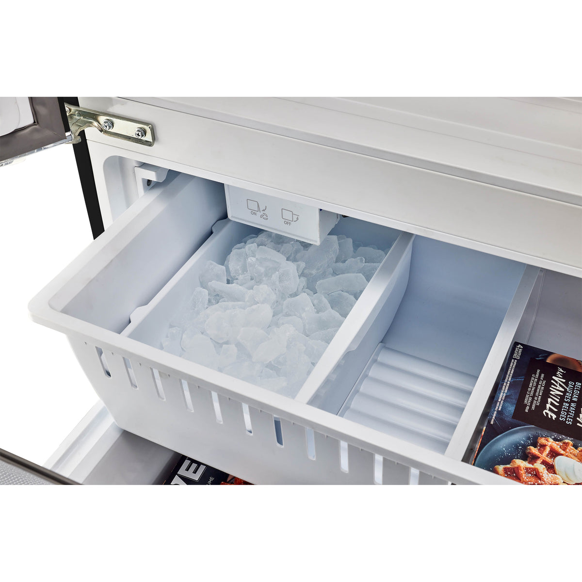 Classic Retro 36-inch 21.4 cu. ft. Frost Free French Door Counter Depth Refrigerator with Built-In Ice Maker in Midnight Black, ENERGY STAR®