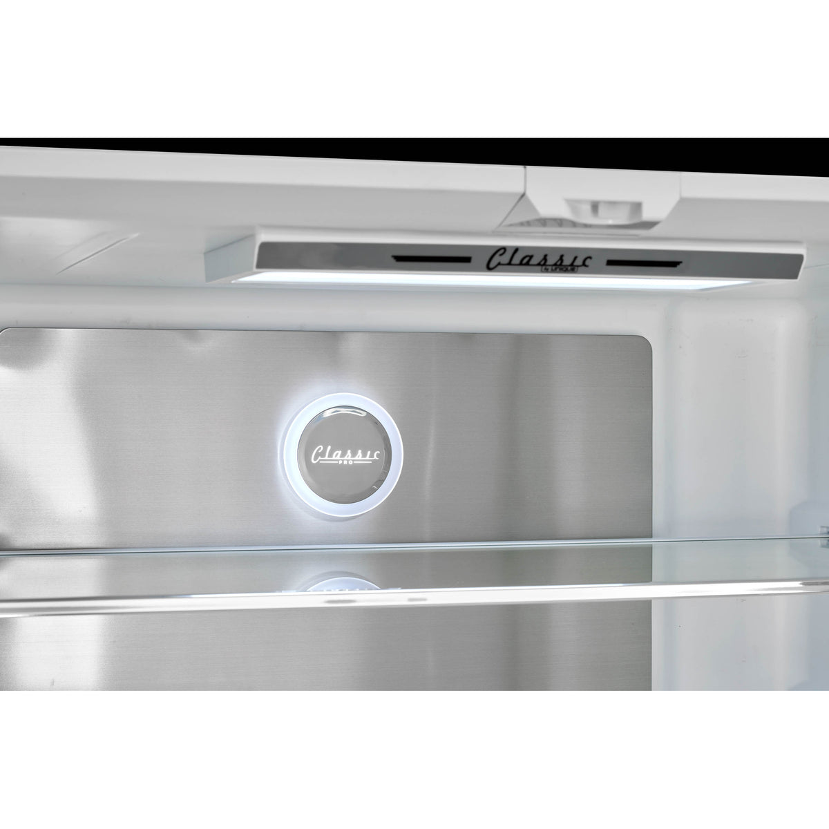 Classic Retro 36-inch 21.4 cu. ft. Frost Free French Door Counter Depth Refrigerator with Built-In Ice Maker in Midnight Black, ENERGY STAR®