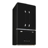Classic Retro 36-inch 21.4 cu. ft. Frost Free French Door Counter Depth Refrigerator with Built-In Ice Maker in Midnight Black, ENERGY STAR®