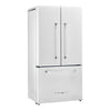 Classic Retro 36-inch 21.4 cu. ft. Frost Free French Door Counter Depth Refrigerator with Built-In Ice Maker in Marshmallow White - ENERGY STAR®