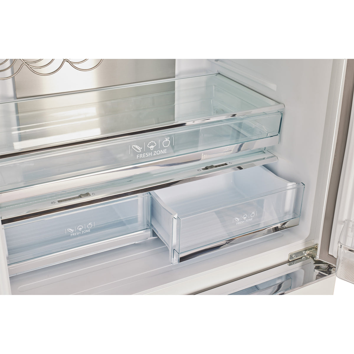 Classic Retro 36-inch 21.4 cu. ft. Frost Free French Door Counter Depth Refrigerator with Built-In Ice Maker in Marshmallow White - ENERGY STAR®