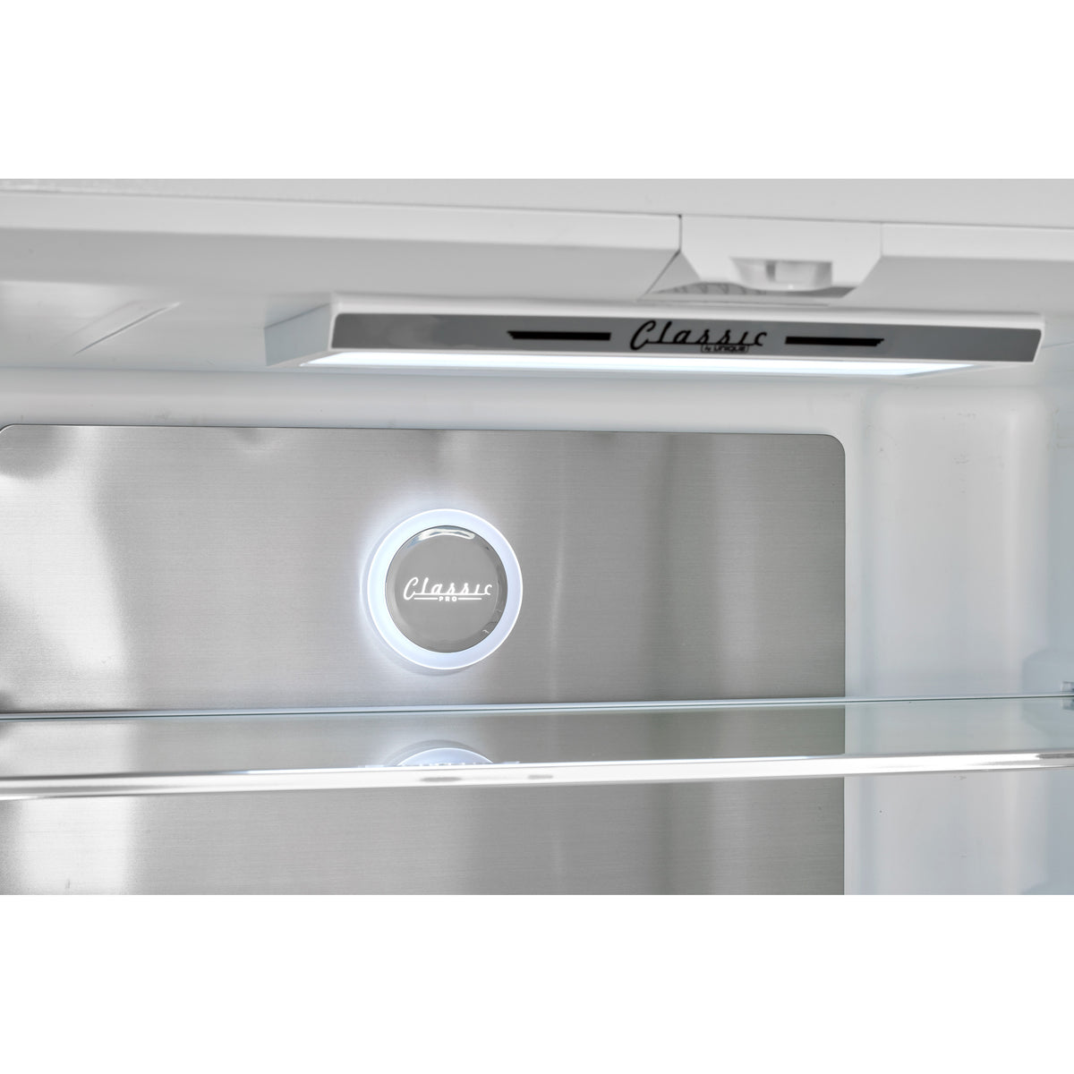 Classic Retro 36-inch 21.4 cu. ft. Frost Free French Door Counter Depth Refrigerator with Built-In Ice Maker in Marshmallow White - ENERGY STAR®