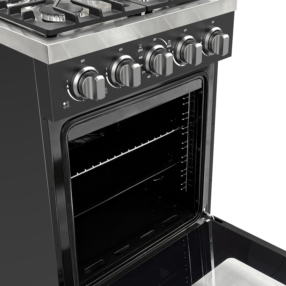 Unique Appliances Off-Grid 24"  Propane Range in Black