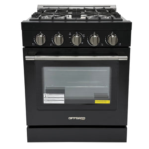 Unique Appliances 30' Off-Grid Propane Gas Range in Black