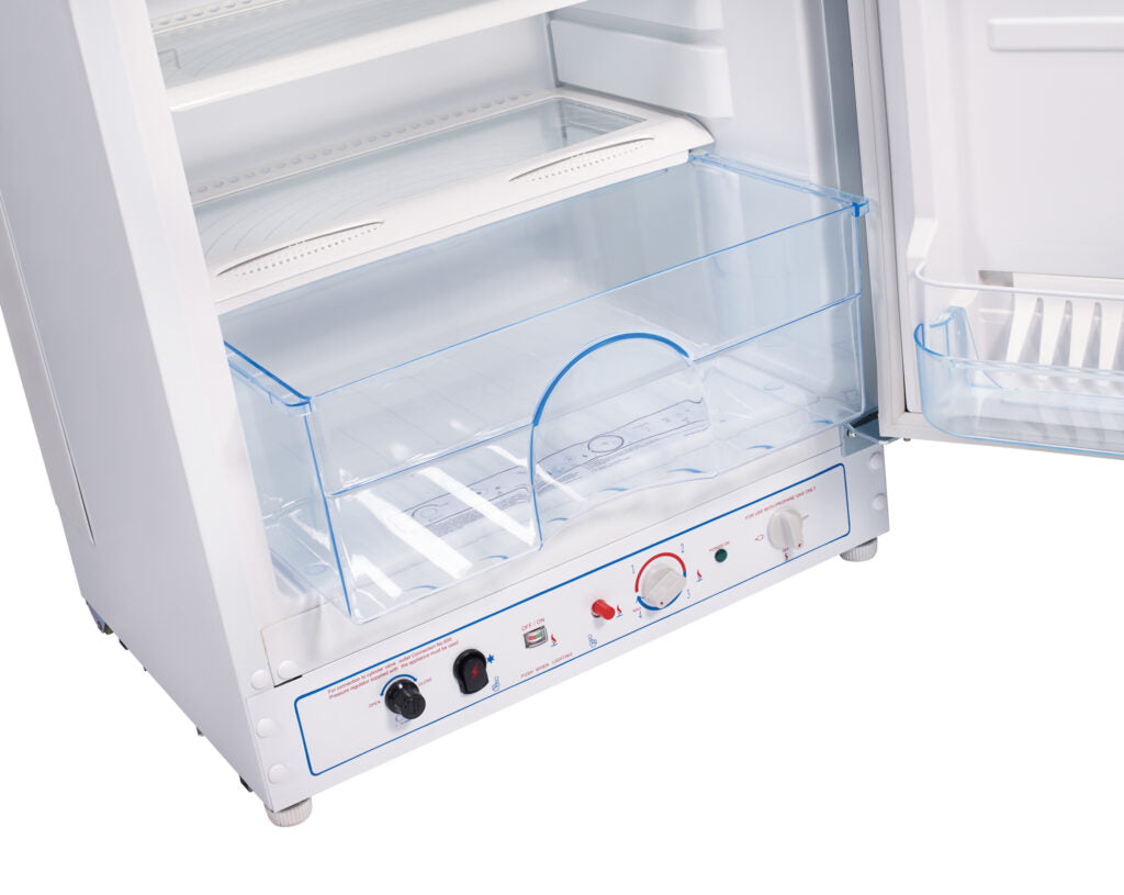 Unique 10 cu/ft white standard model propane Refrigerator