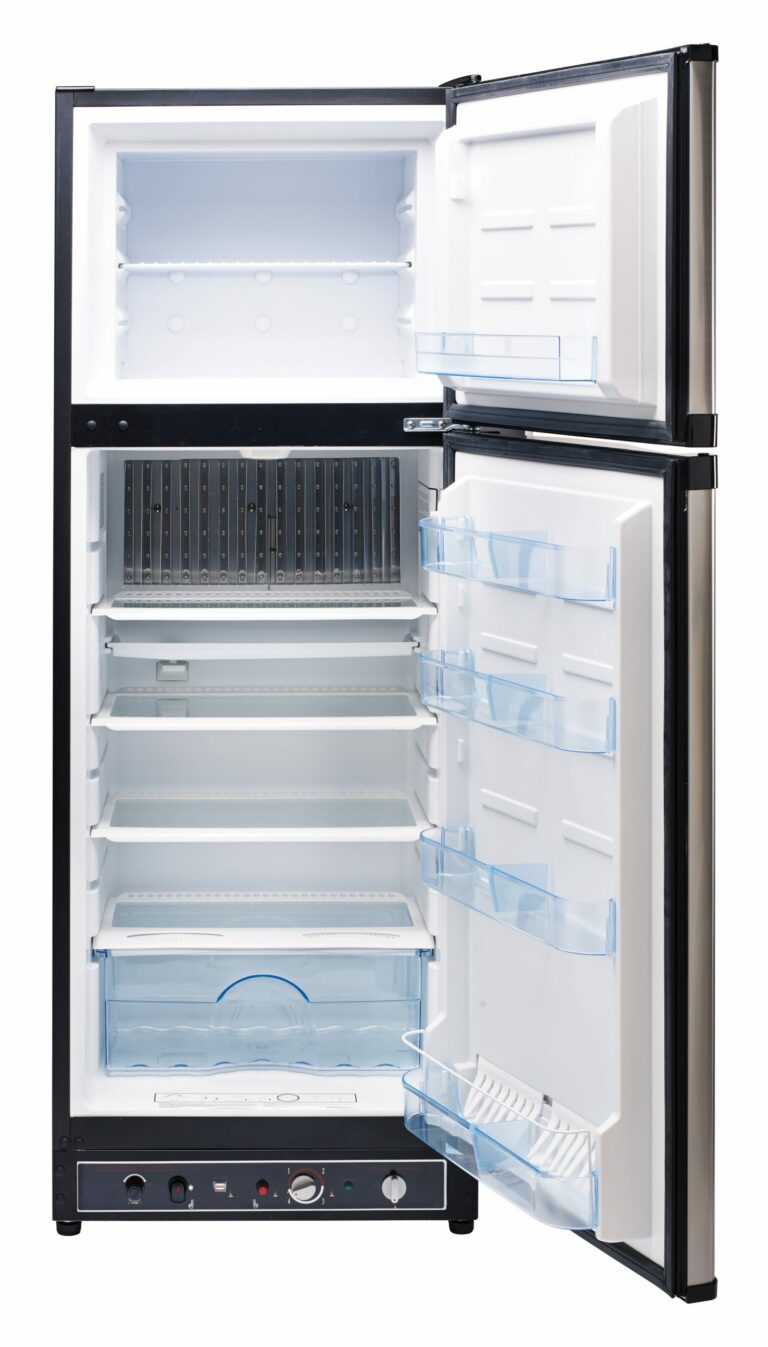 Unique 10 cu/ft Stainless Steel propane Refrigerator with CO alarming device