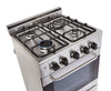 Unique Prestige 24' Stainless Steel Convection Gas Range, Electronic ignition