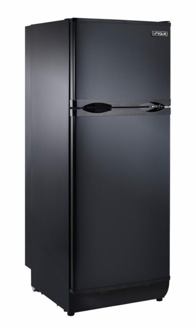 Unique 8 cu/ft Black propane Refrigerator with CO alarming device