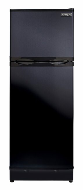 Unique 8 cu/ft Black propane Refrigerator with CO alarming device with safety shutoff Serial #