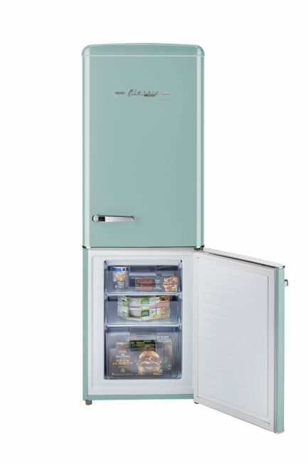 Classic Retro 21.6 in. 7 cu. ft. Retro Bottom Freezer Refrigerator in Ocean  Mist Turquoise, ENERGY STAR