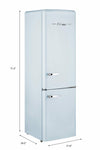 Unique 275 Litre Powder Blue 110VAC Refrigerator/Freezer