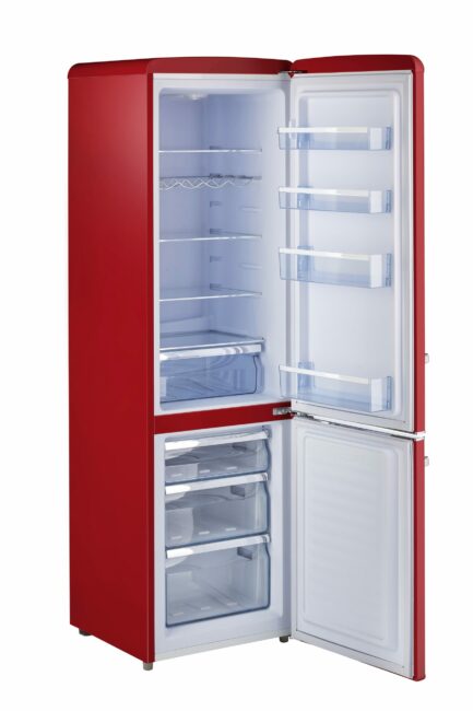 Réfrigérateur électrique à congélateur dans le bas de 9 pi³ - Rouge bonbon