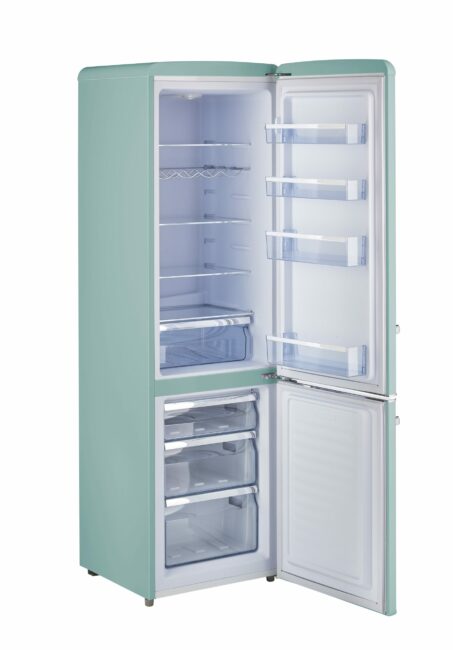 Unique 275 Litre Ocean Mist Turquoise 110VAC Refrigerator/Freezer