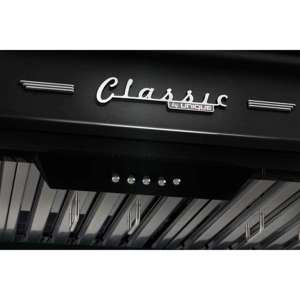 Hotte sous armoire Classic Rétro avec éclairage à DEL, 30 po, 700 pi³/min, Midnight Black