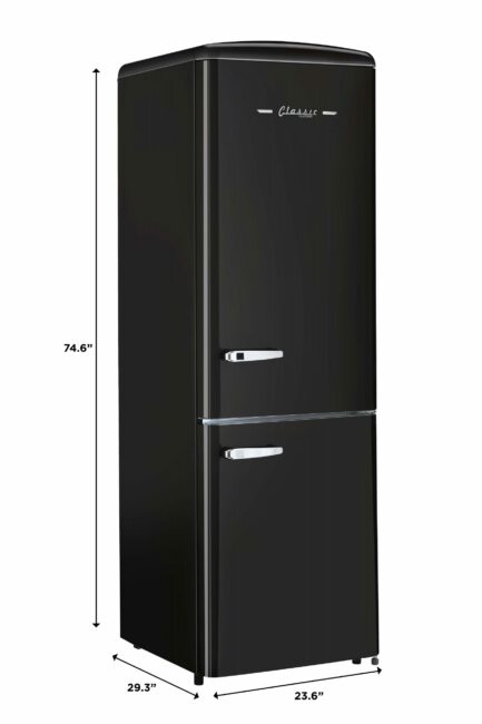 Réfrigérateur électrique à congélateur dans le bas de 12 pi³ - Noir nuit