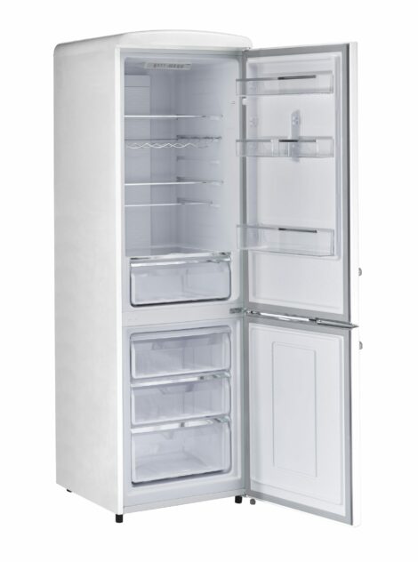 Réfrigérateur électrique à congélateur dans le bas de 12 pi³ - Blanc guimauve