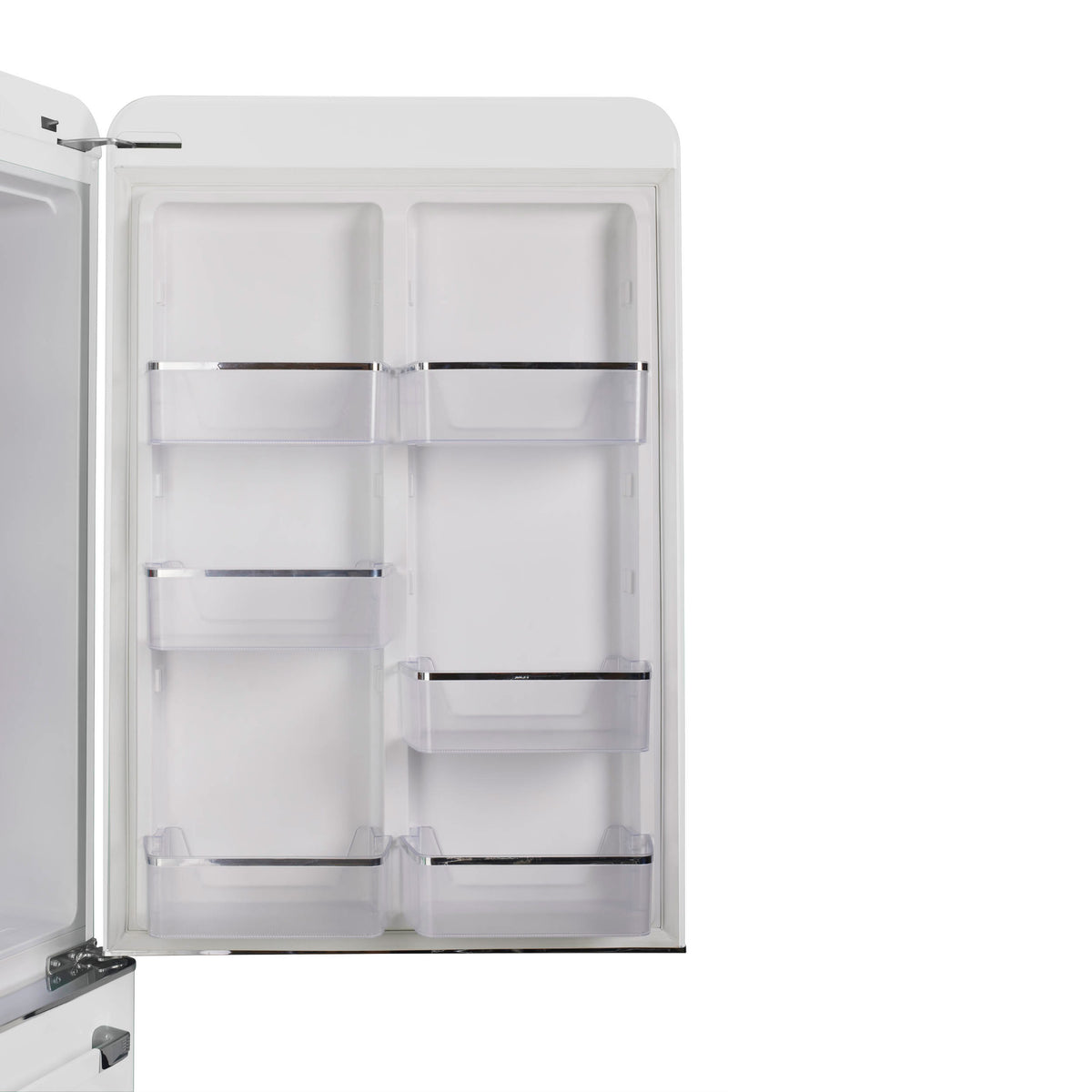 Classic Retro 30 in 17.7 cu. ft. Frost Free Retro Bottom Freezer Refrigerator in Marshmallow White, ENERGY STAR