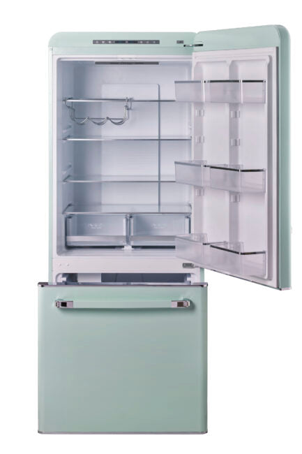Unique 510Litre Summer Mint Green Bottom Mount Refrigerator