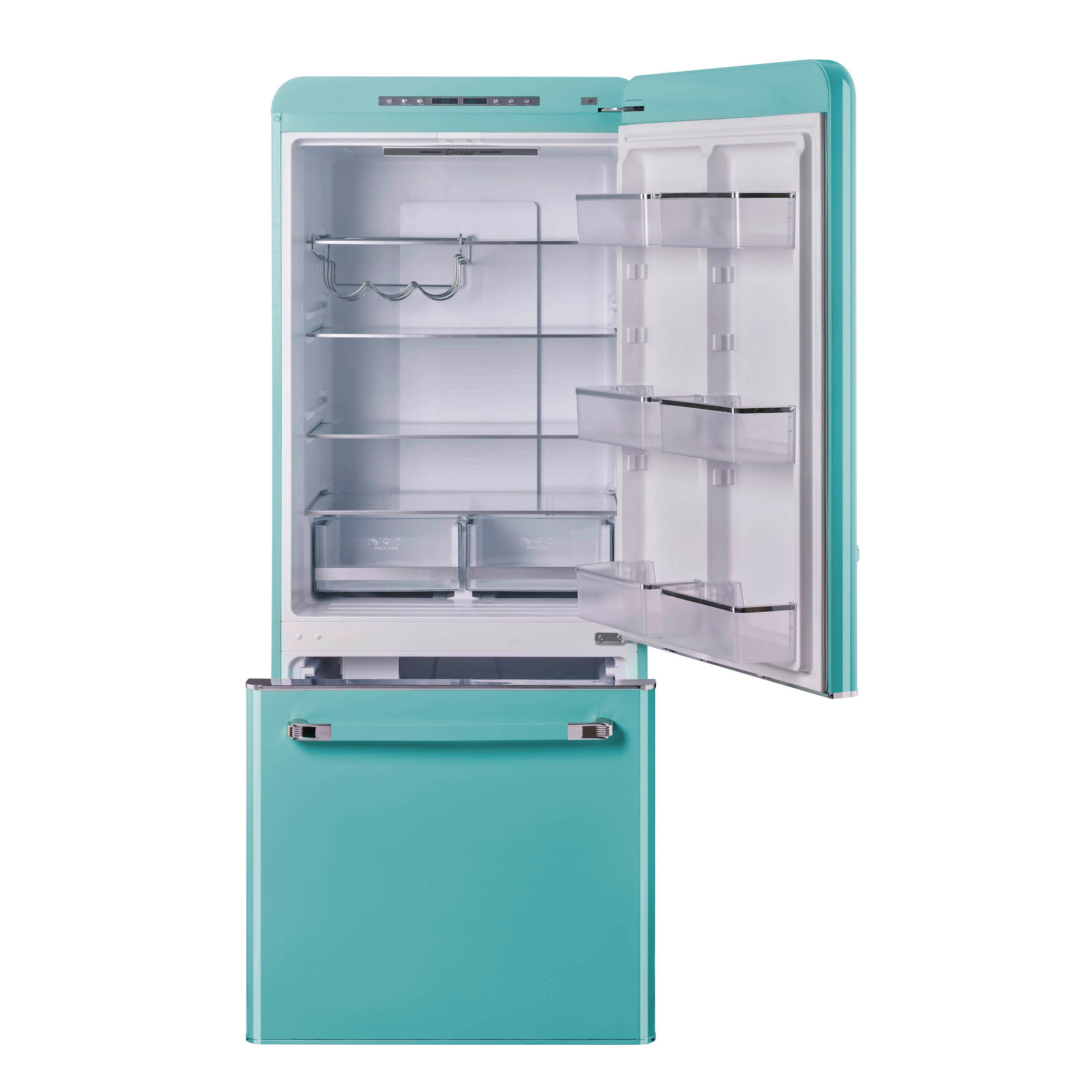 Classic Retro 30 in 17.7 cu. ft. Frost Free Retro Bottom Freezer
