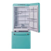 Classic Retro 30 in 17.7 cu. ft. Frost Free Retro Bottom Freezer Refrigerator in Ocean Mist Turquoise, ENERGY STAR