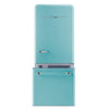 Classic Retro 30 in 17.7 cu. ft. Frost Free Retro Bottom Freezer Refrigerator in Ocean Mist Turquoise, ENERGY STAR
