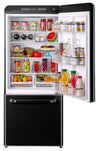 Réfrigérateur électrique à congélateur dans le bas de 18 pi³ - Noir nuit