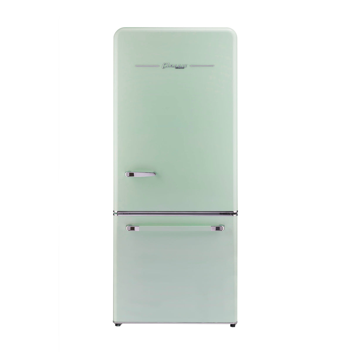 Classic Retro 30 in 17.7 cu. ft. Frost Free Retro Bottom Freezer Refrigerator in Summer Mint Green, ENERGY STAR