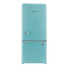 Classic Retro 30 in 17.7 cu. ft. Frost Free Retro Bottom Freezer Refrigerator in Ocean Mist Turquoise, ENERGY STAR