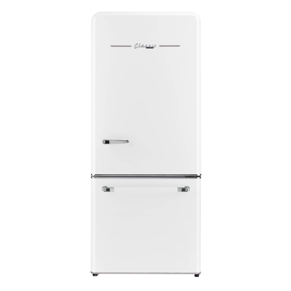 Classic Retro 30 in 17.7 cu. ft. Frost Free Retro Bottom Freezer Refrigerator in Marshmallow White, ENERGY STAR