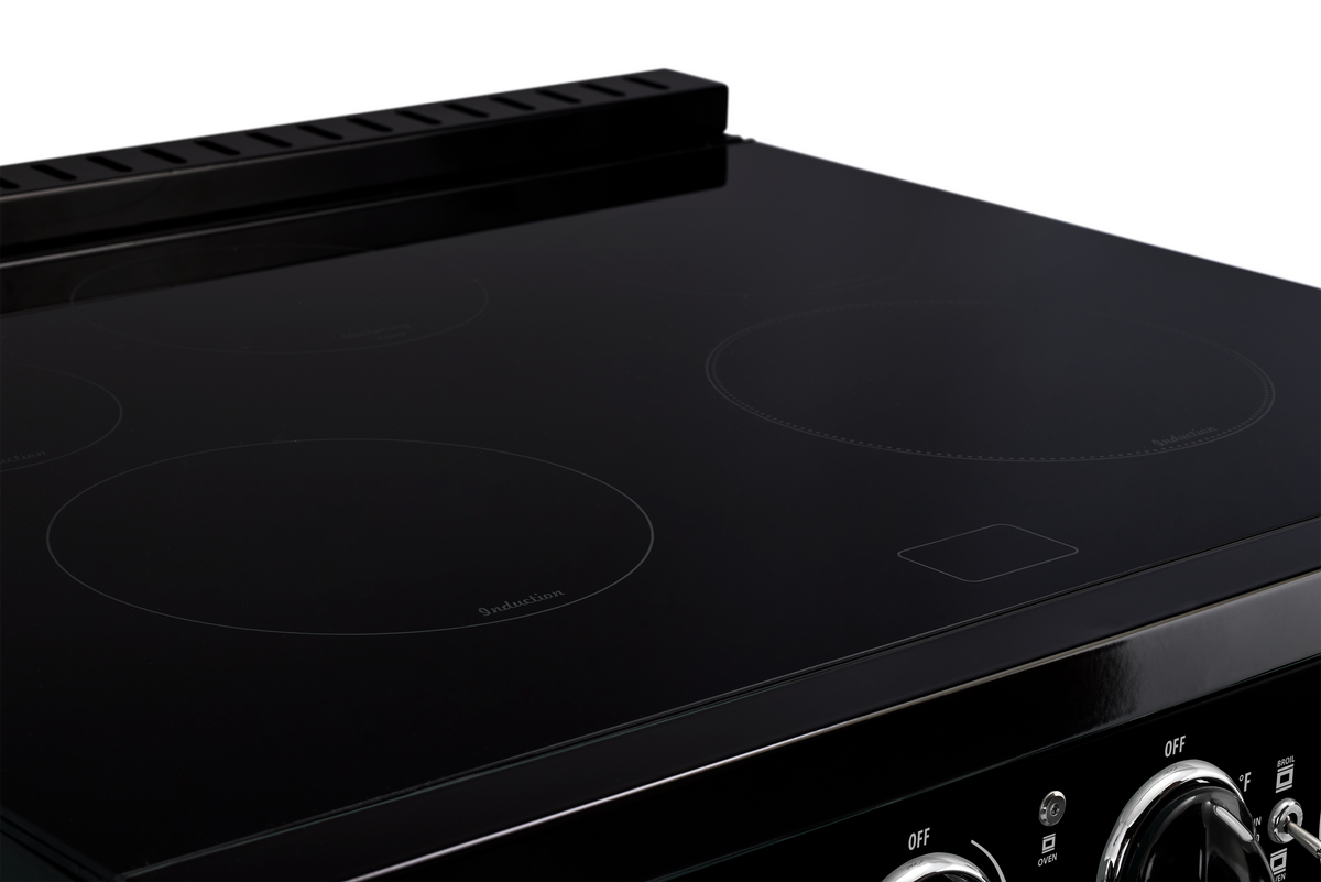 Unique 30' Classic Retro Induction Range Midnight Black