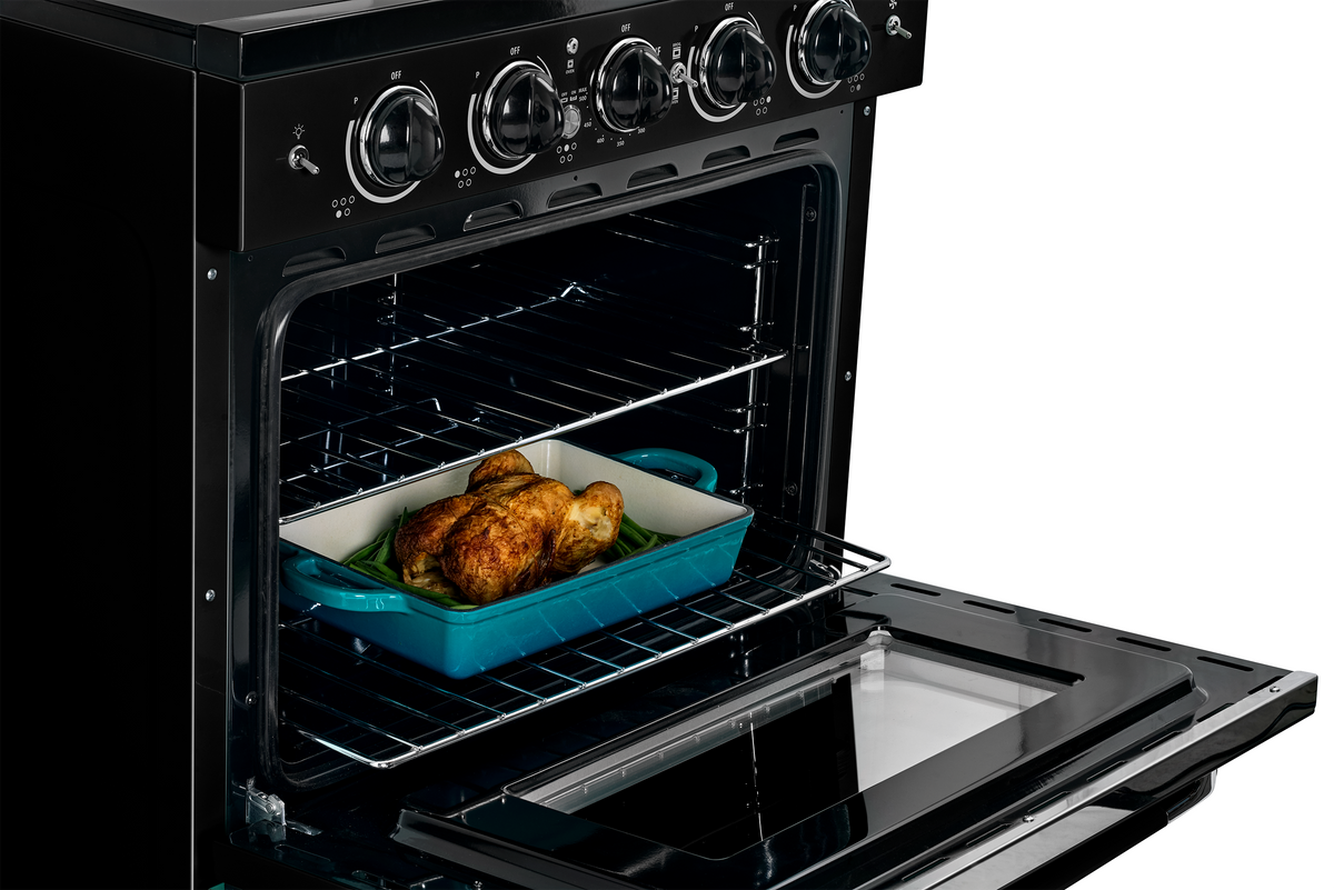 Unique 30' Classic Retro Induction Range Midnight Black