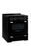 Unique 30' Classic Retro Induction Range Midnight Black