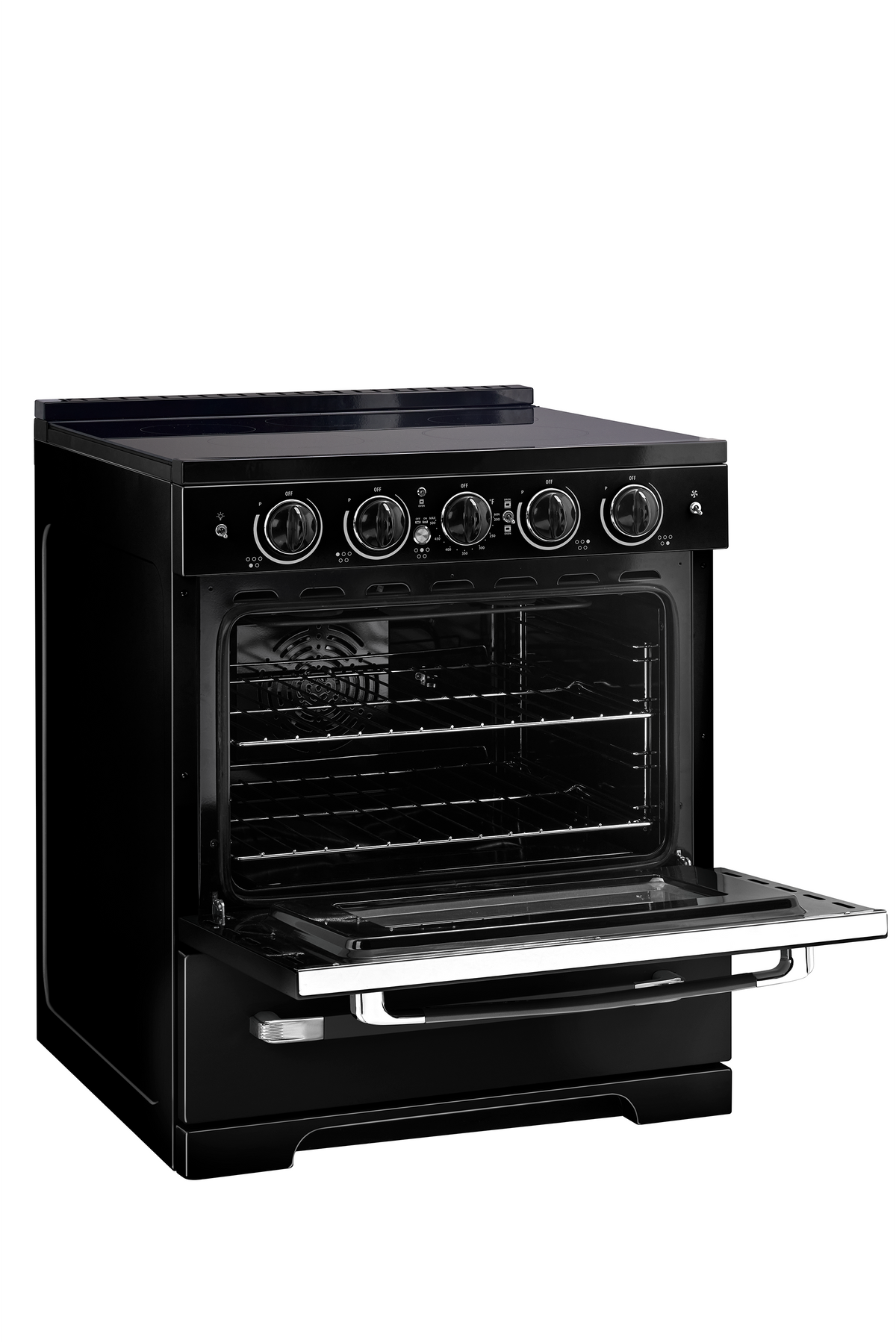 Unique 30' Classic Retro Induction Range Midnight Black