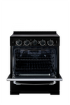 Unique 30' Classic Retro Induction Range Midnight Black