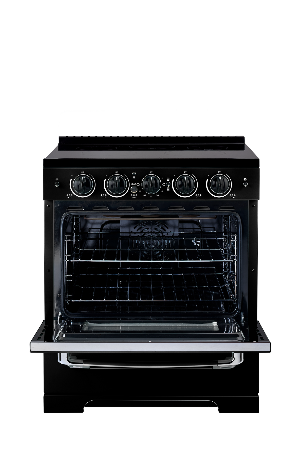 Unique 30' Classic Retro Induction Range Midnight Black