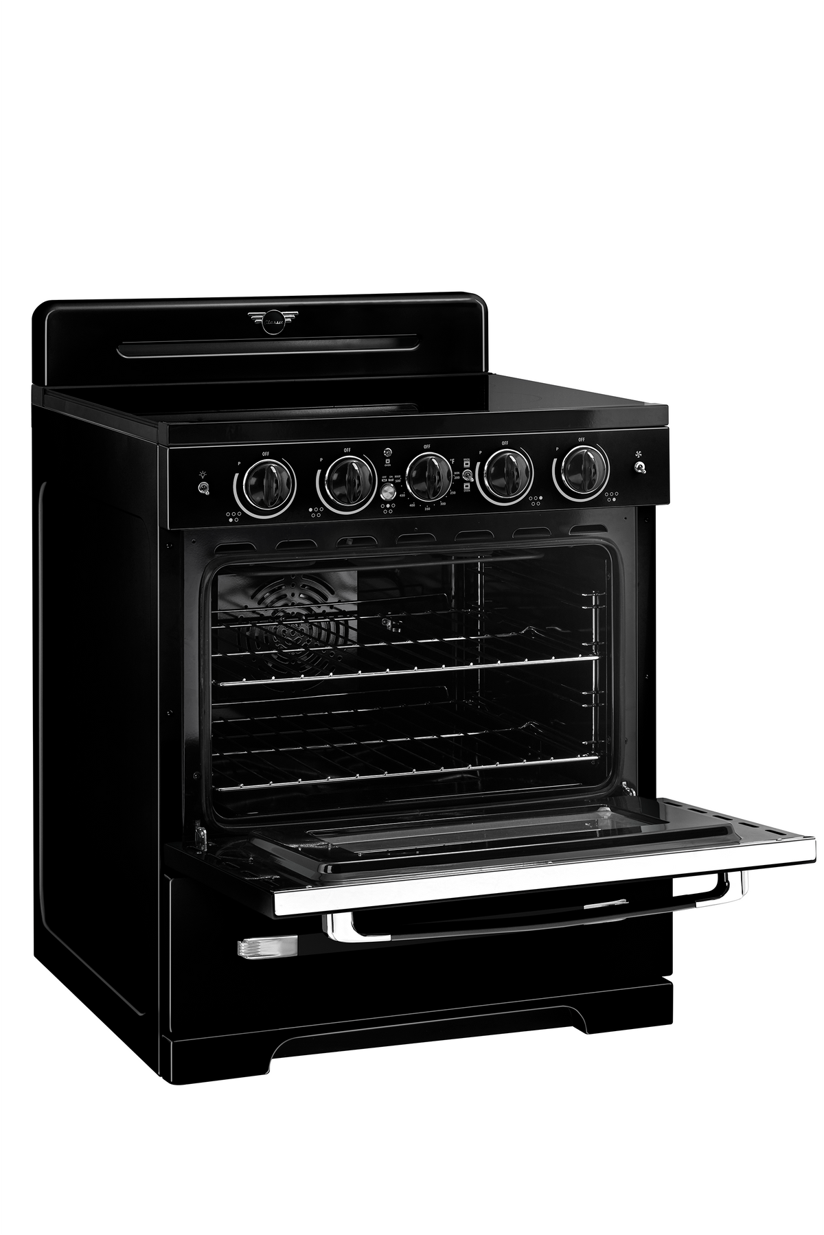 Unique 30' Classic Retro Induction Range Midnight Black