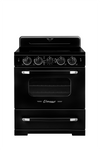 Unique 30' Classic Retro Induction Range Midnight Black