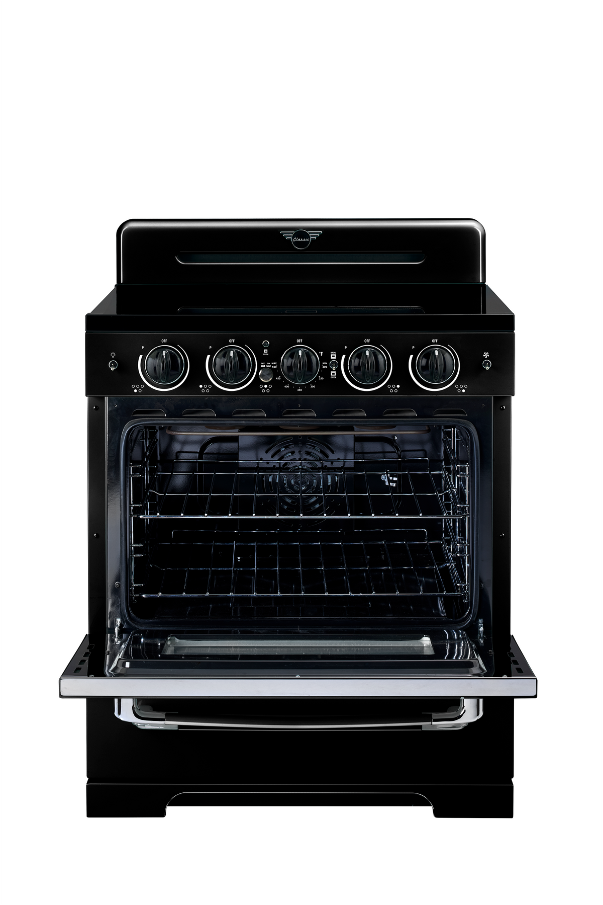 Unique 30' Classic Retro Induction Range Midnight Black