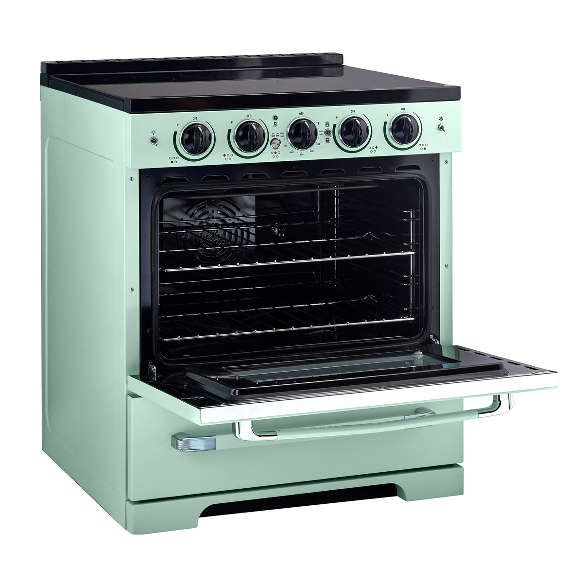 Unique 30' Classic Retro Induction Range Summer Mint Green