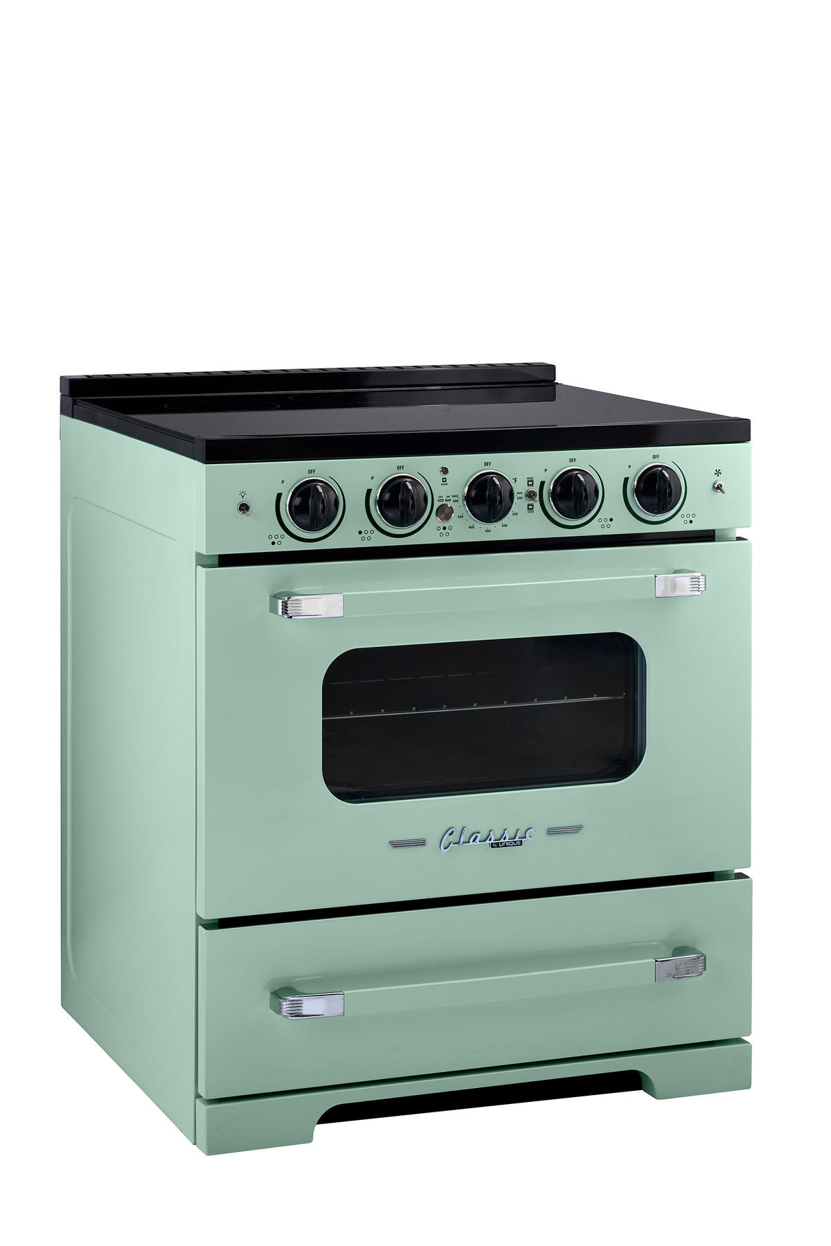 Unique 30' Classic Retro Induction Range Summer Mint Green