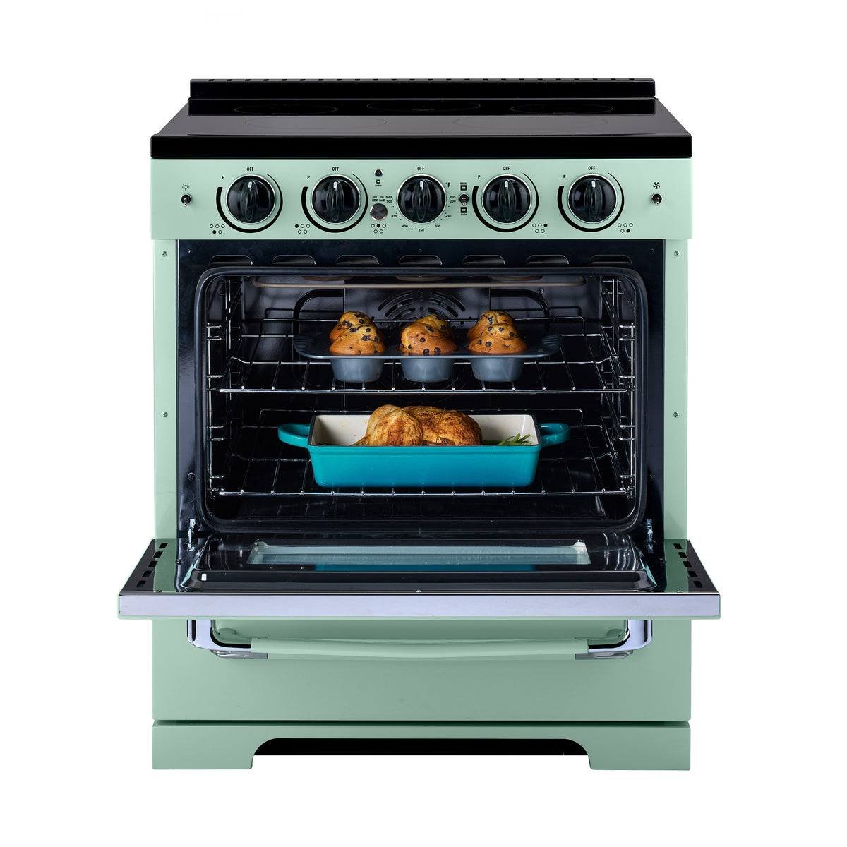 Unique 30' Classic Retro Induction Range Summer Mint Green
