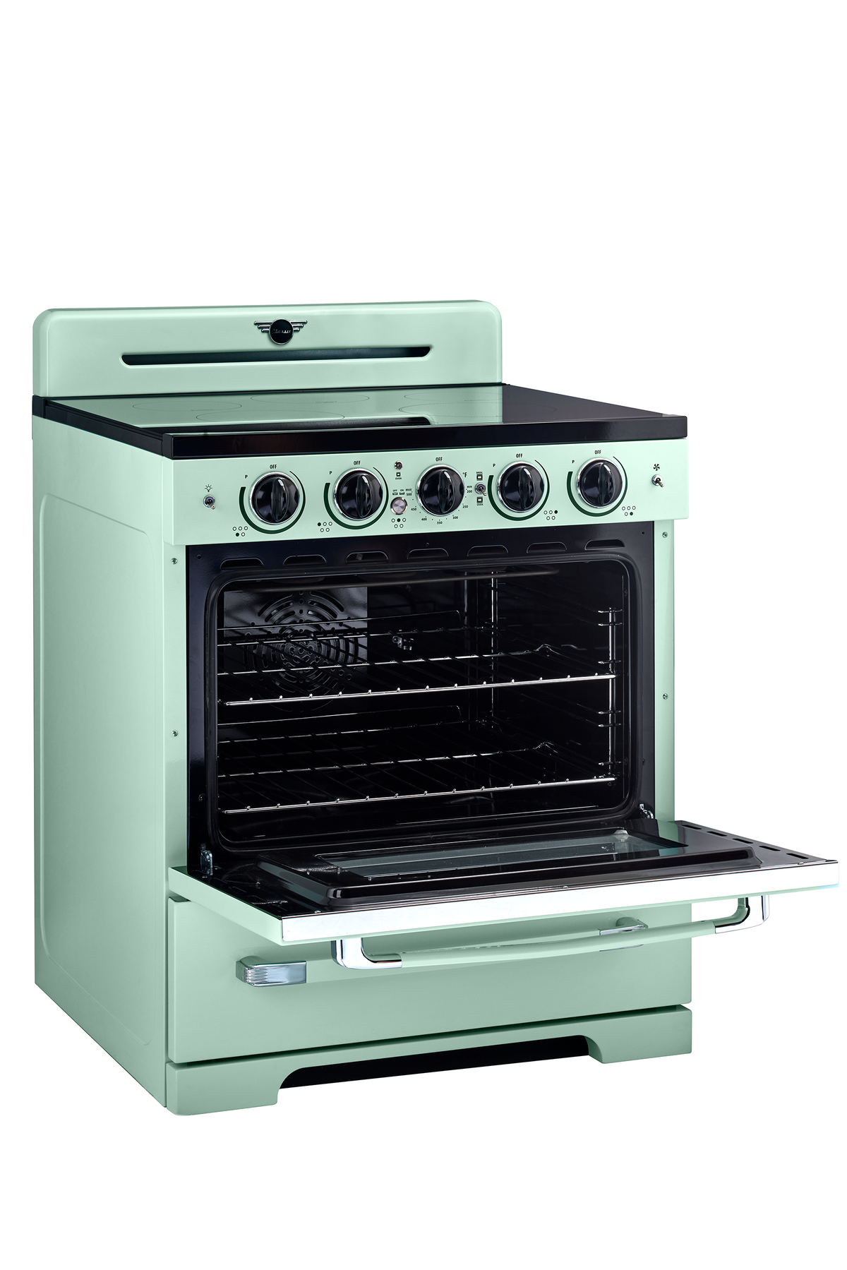 Unique 30' Classic Retro Induction Range Marshmallow White