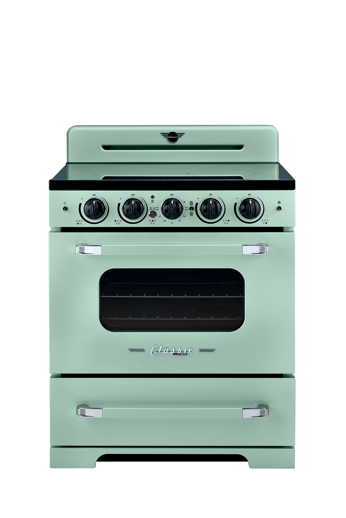 Unique 30' Classic Retro Induction Range Summer Mint Green