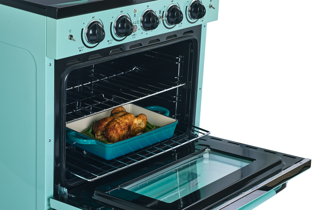 Unique 30' Classic Retro Induction Range Ocean Mist Turquoise